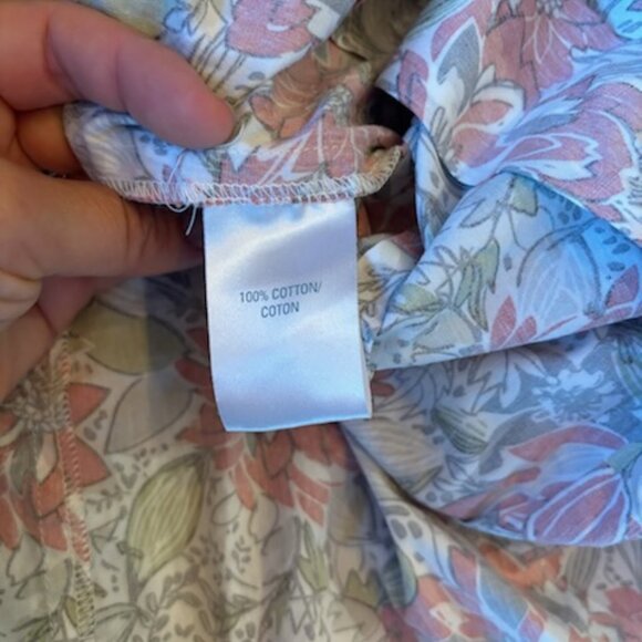 Tres You Floral Pleated Midlength Skirt 100% Cotton 8 - Picture 2 of 5